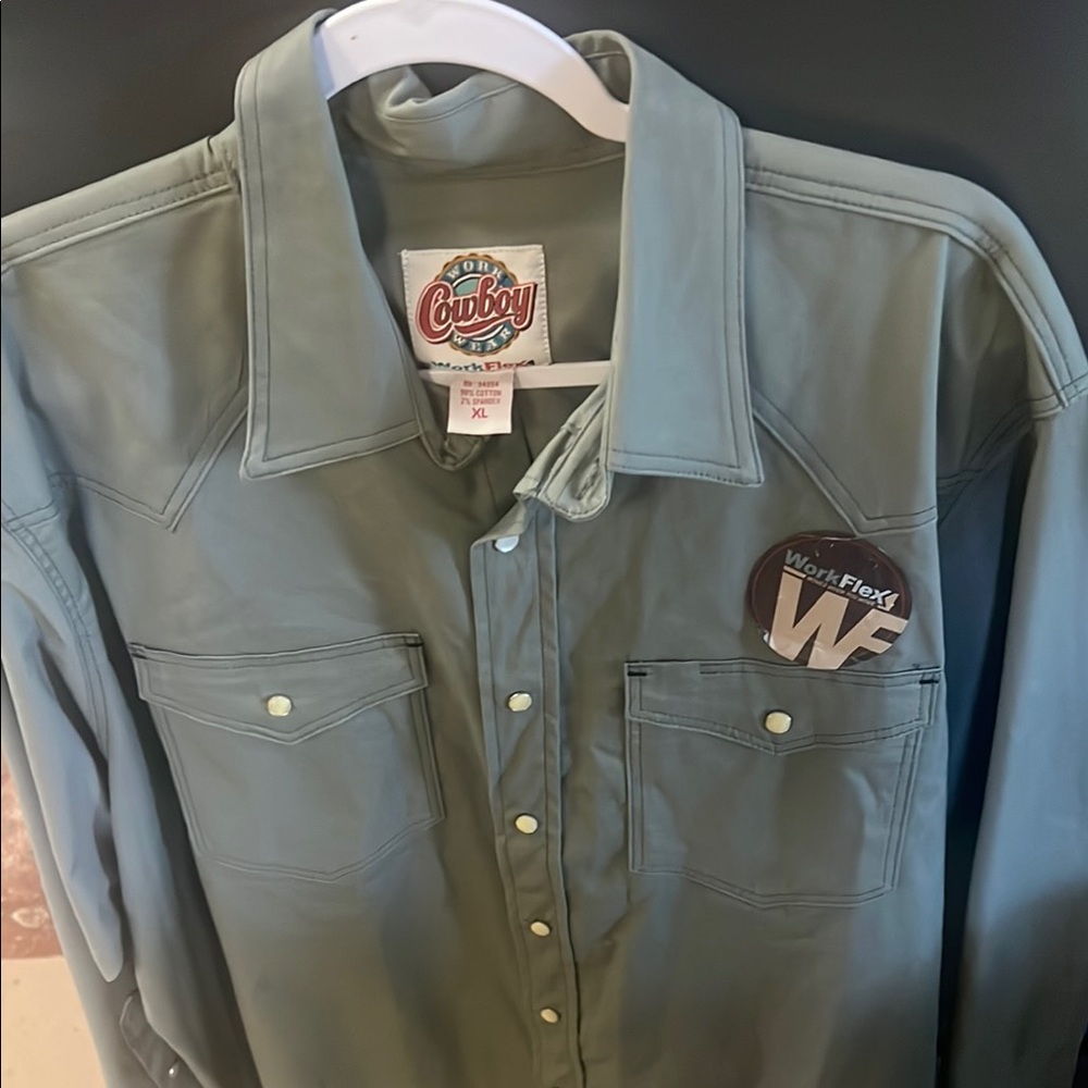 Cowboy WorkFlex Western Shirt in Green